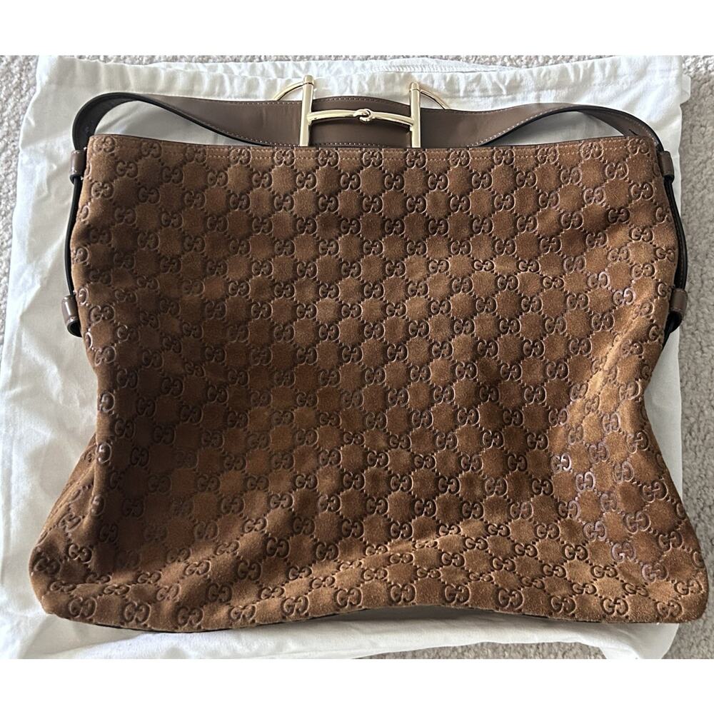 AUTHENTIC GUCCI BEATRIX LARGE TOTE BAG PEPPER BROWN 850546 - Picture 15 of 16